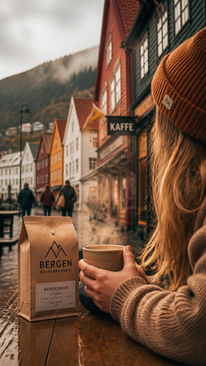 Kaffemerke fotografert i Bergens gater